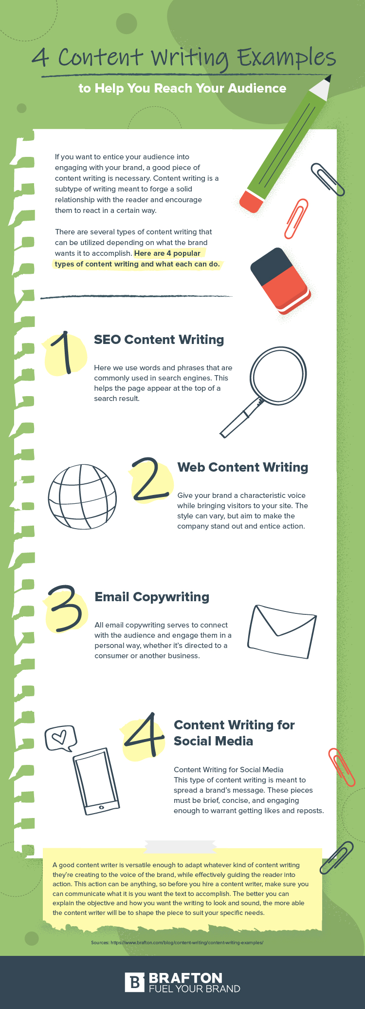4 Content Writing Examples to Help You Reach Your Audience infographic