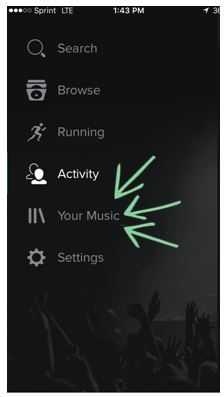 spotify cta button your music