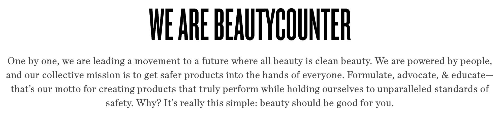example of brand positioning we are beautycounter